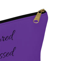 Favored Blessed Grateful Purple Accessory Pouch w T-bottom