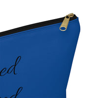 Favored Blessed Grateful Blue Accessory Pouch w T-bottom