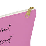 Favored Blessed Grateful Pink Accessory Pouch w T-bottom