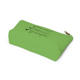 Favored Blessed Grateful Green Accessory Pouch w T-bottom