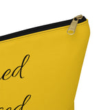 Favored Blessed Grateful Yellow Accessory Pouch w T-bottom