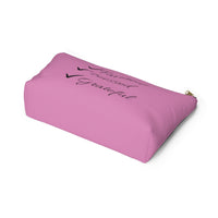 Favored Blessed Grateful Pink Accessory Pouch w T-bottom