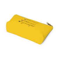 Favored Blessed Grateful Yellow Accessory Pouch w T-bottom