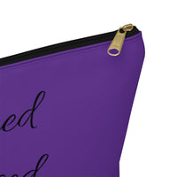 Favored Blessed Grateful Purple Accessory Pouch w T-bottom