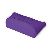 Favored Blessed Grateful Purple Accessory Pouch w T-bottom