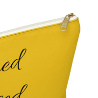 Favored Blessed Grateful Yellow Accessory Pouch w T-bottom