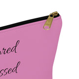 Favored Blessed Grateful Pink Accessory Pouch w T-bottom