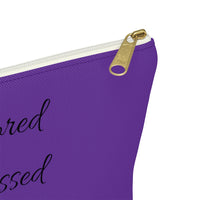 Favored Blessed Grateful Purple Accessory Pouch w T-bottom