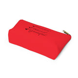 Favored Blessed Grateful Red Accessory Pouch w T-bottom